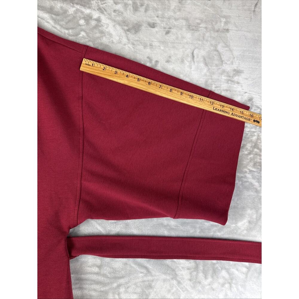 Spiegel Long Belted Trench Coat Women's‎ 20W Red Kimono Sleeve Lined (1148) - Picture 15 of 16